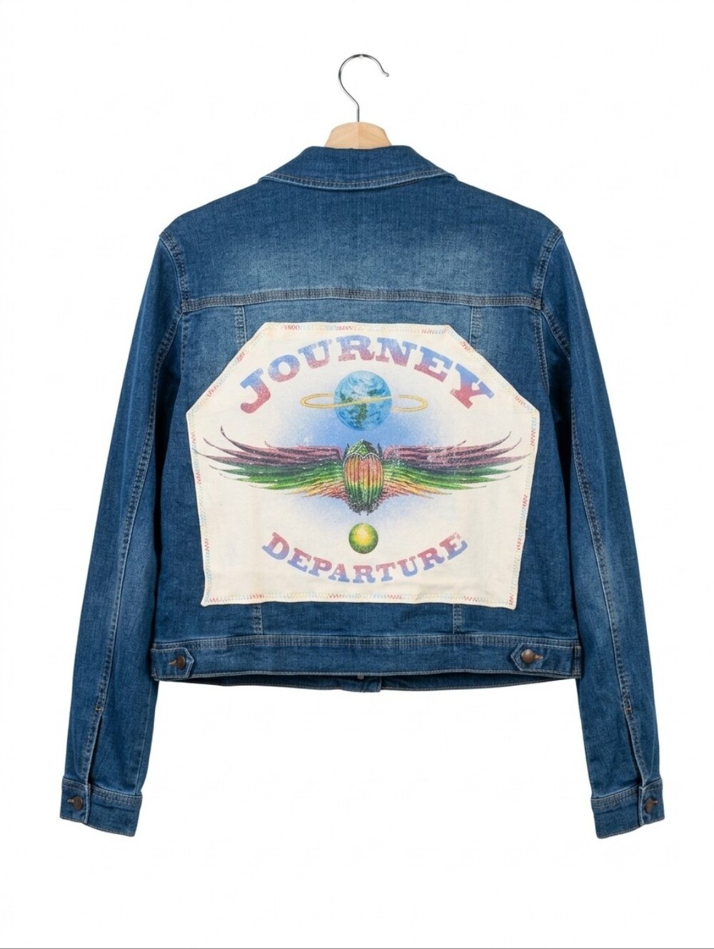 Journey Upcycled Denim Jacket One of a Kind